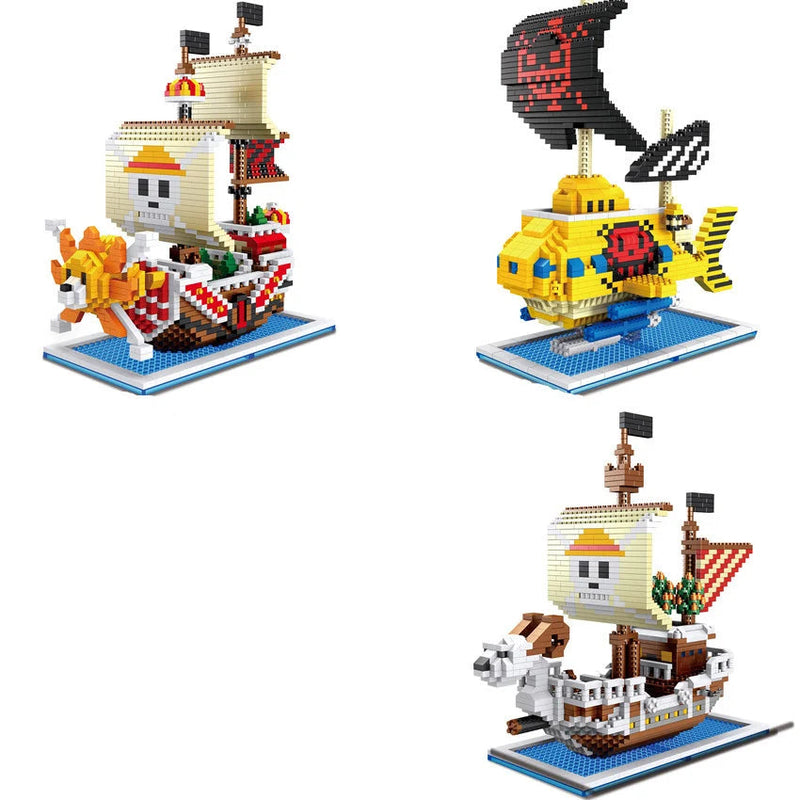 FIGURE EM BLOCOS NAVIOS DE ONE PIECE