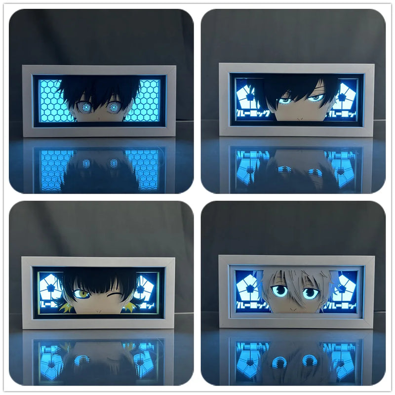 LIGTH BOX DE BLUE LOCK - ISAGHI, BACHIRA, NAGI, CHIGIRI E RIN