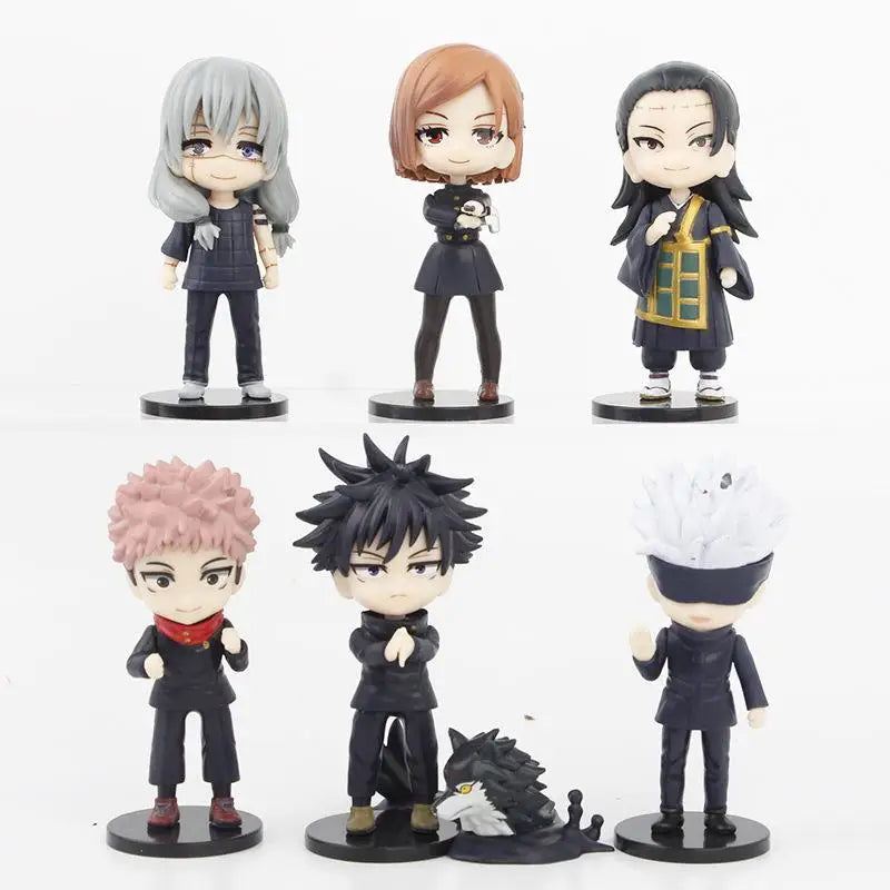 ACTION FIGURE 6 PCS JUJUTSU KAISEN - Q VERSION + BRINDE