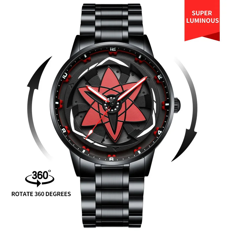 RELÓGIO ROTATIVO MANGEKYOU SHARINGAN - SASUKE
