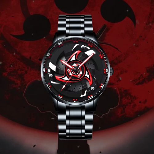 RELÓGIO ROTATIVO MANGEKYOU SHARIGAN - ITACHI