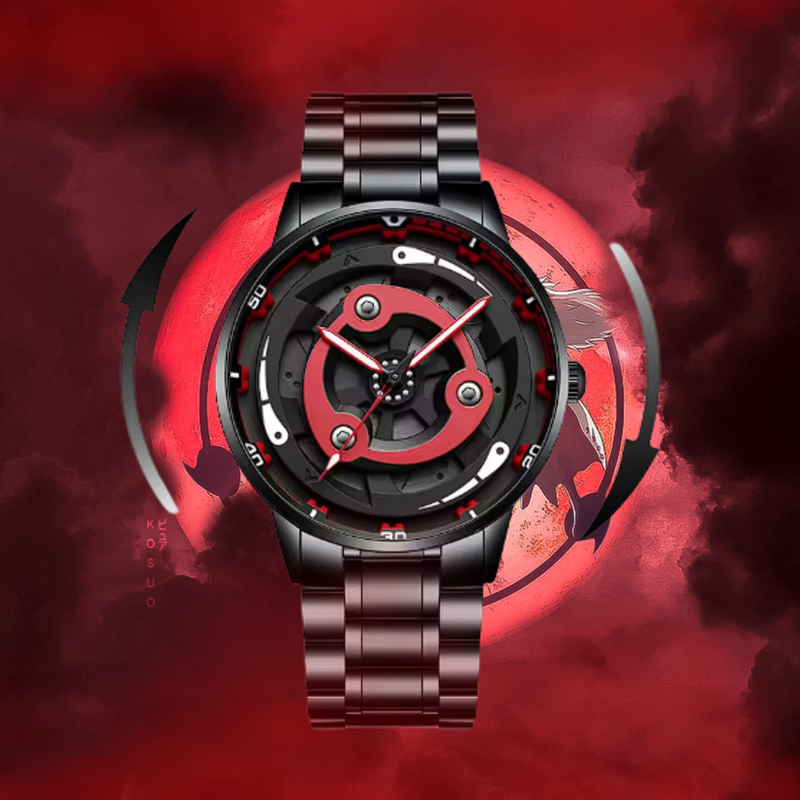 RELÓGIO ROTATIVO MANGEKYOU SHARINGAN - MADARA